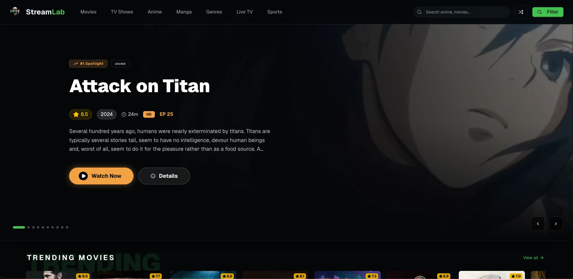 Stream Lab Streaming Platform